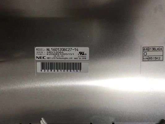 NL160120BC27-14 NIET LATER DAN de Opslagtemperaturen van 21.3INCH 250CD/M2 LCM 1600×1200 1600×1200RGB CCFL LVDS.: -20 ~ 60 °C INDUSTRIËLE LCD DIS