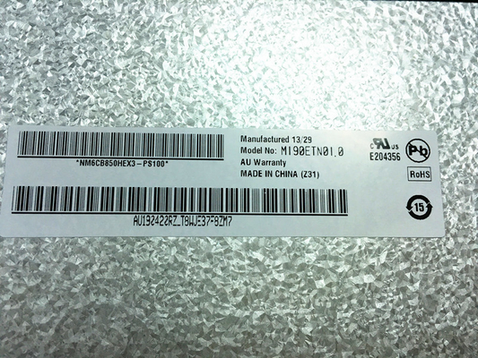 M190ETN01.0 AUO 19.0&quot; 1280 ((RGB) ×1024, 250 cd/m2