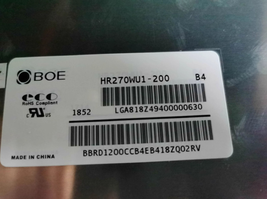 HR270WU1-200 BOE 27.0&quot; 1920 ((RGB) ×1080, 725 cd/m2 INDUSTRIËL LCD Display