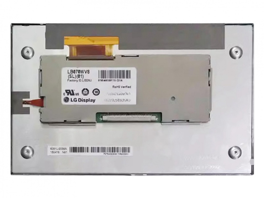 LB070WV8-SL02 LG Display 7&quot; 800 ((RGB) × 480, WVGA 133PPI, 450 cd/m2 INDUSTRIËL LCD Display