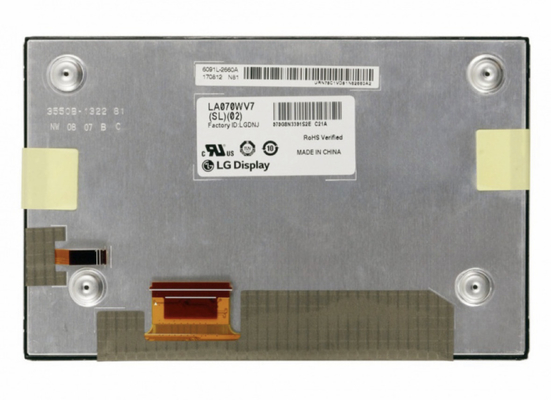 LA070WV7-SL02 LG Display 7&quot; 800 ((RGB) × 480 WVGA 133PPI 1000 cd/m2 INDUSTRIËL LCD Display