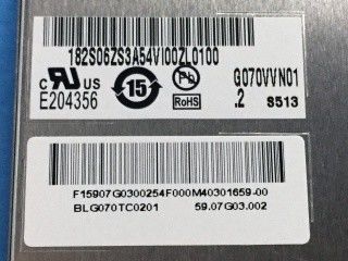 Mat G070VVN01.2 600 cd/m2 7 inch 6/8 bit hoogte helderheid LCD-paneel