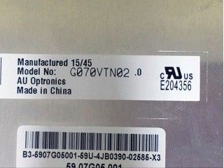 G070VTN02.0 3G Vibratie 7 Inch High Brightness LCD Display 65/65/50/60 (Type.)