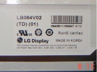 LB064V02-TD01 6,4 inch 640×480 250 cd/m2 Zienhoek 65/65/50/60 TFT-LCD, LCM