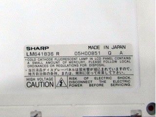 LM641836R INCH Sharp TFT LCD Display 9,4" 70 cd/m2 (Typ.) 191.97 ((W) × 143.97 ((H) mm