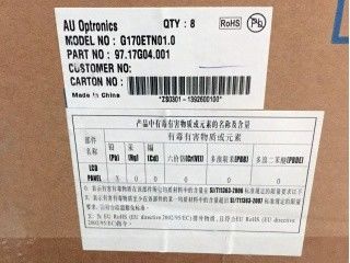 G170ETN01.0 17.0 AUO Levensduur ≥ 50K uur 350 cd/m2 (Type.) 85/85/80/80 (Type.)