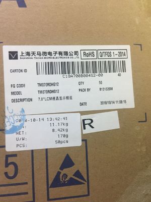 TM070RDHG12 TIANMA 7,0“ 800 (RGB) ×480 350 DE INDUSTRIËLE LCD VERTONING VAN CD/M ²