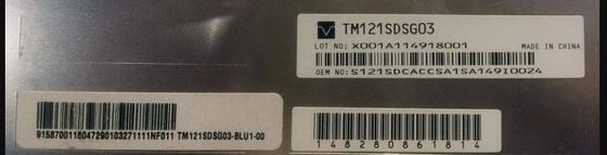 SVGA 82PPI 12.1&quot; 800×600 RGB Tianma TFT LVDS TM121SDSG03 80/80/65/75 (Type.)