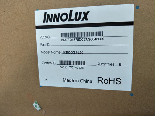 M280DGJ-L30 INNOLUX 28,0“ 3840 (RGB) ×2160 300 DE INDUSTRIËLE LCD VERTONING VAN CD/M ²