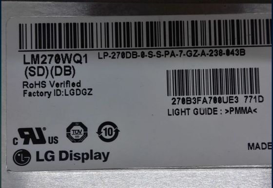 LM270WQ1-SDE3 LG Display 27“ 2560 (RGB) ×1440 420 de INDUSTRIËLE LCD VERTONING van cd/m ²