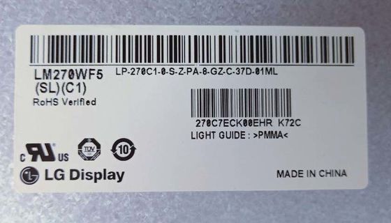 81PPI 27,0&quot; 1920x1080 300cd/m2 Vierkant LCD-paneel LM270WF5-SLB1 89/89/89/89 (Type.)