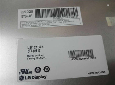 12.1&quot; 800x600 TFT LCD-paneel 450cd/m2 LB121S03-TL03 70/70/55/65 (Type.)