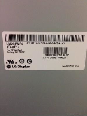 Vierkante Tft Vertoning 23,0 van LM230WF5-TLF1 95PPI de“ Bestuurder van 250cd/M2 WLED