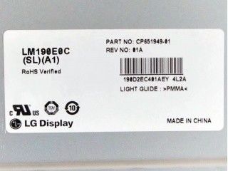 LM190E0A-SLD5 LG Display 19,0“ 1280 (RGB) ×1024 250 de INDUSTRIËLE LCD VERTONING van cd/m ²