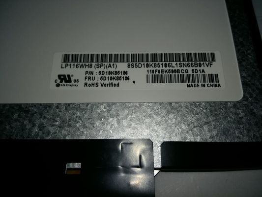 LP116WH8-SPA1 LG Display 11,6“ 1366 (RGB) ×768 250 de INDUSTRIËLE LCD VERTONING van cd/m ²