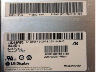 LM230WF3-SLQ5 LG Display 23,0“ 1920 (RGB) ×1080 250 de INDUSTRIËLE LCD VERTONING van cd/m ²