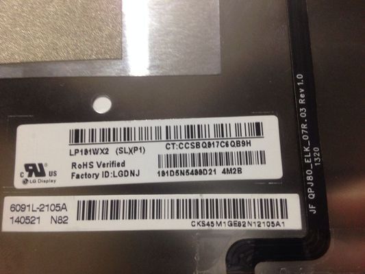 Vierkante Tft Vertoning 10,1“ 1280×800 LP101WX2-SLA1 van 360cd/m2 149PPI