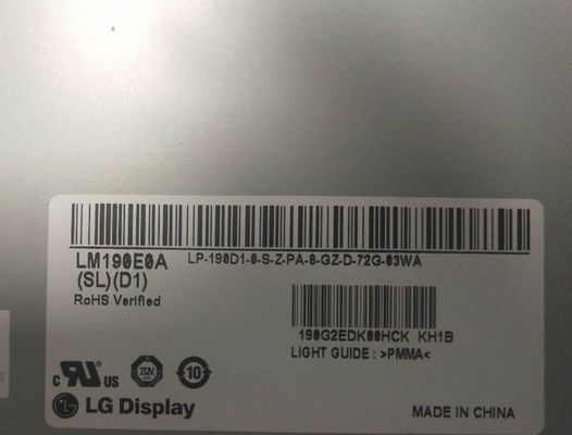 1280×1024 250cd/m2 86PPI WLED LCD-scherm 19,0&quot; LM190E0A-SLD1 89/89/89/89 (Type.)