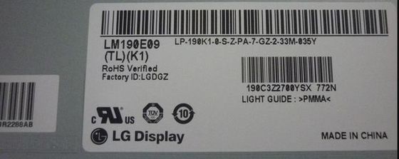 SXGA 1280×1024 TFT LCD-paneel 86PPI 250cd/m2 LM190E09-TLK1 85/85/75/85 (Type.)