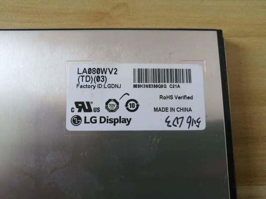 8.0 het“ Comité 116PPI LA080WV2-TD01 van 800×480 250cd/m2 WLED TFT LCD
